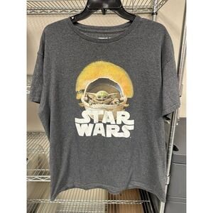 Star Wars The Kid Grogu Mandalorian Tshirt Grey Size Large Unisex